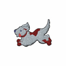 Dog embroidered design