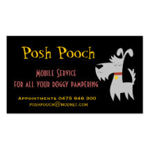 Dog grooming card business cards