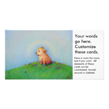 Dog grooming walker sitter trainer fun puppy art photo card