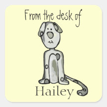 Dog kids stationery sticker