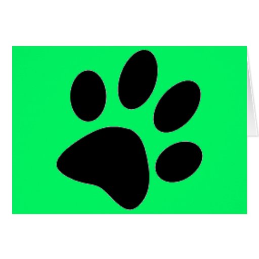 dog paw greeting card