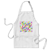 Dog Paws Trails Pawprints Red Blue Green Yellow Apron
