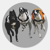 DOG RACE GREYHOUND STICKER