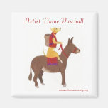 Dog riding a Donkey Magnets