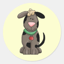 Dog Round Sticker