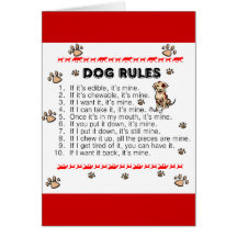 Dog Rules Greeting Cards