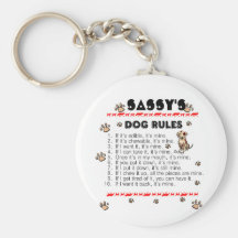 Dog Rules Keychains