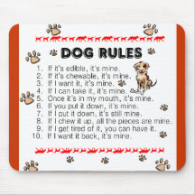 Dog Rules Mouse Mat