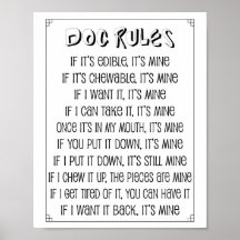 Dog Rules Poster