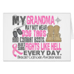 Dog Tags Breast Cancer Grandma Cards