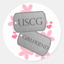Dog Tags - USCG Girlfriend Stickers