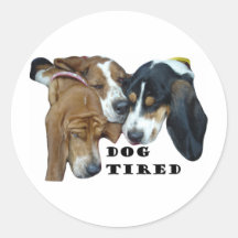Dog Tired Sticker