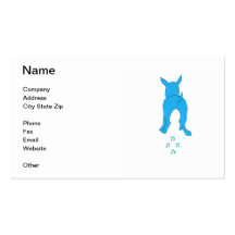 Dog Walking Blue Business Card