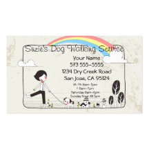 Dog Walking Service Business Card