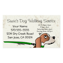 Dog Walking Service Business Card