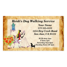 Dog Walking Service Business Card