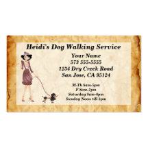 Dog Walking Service Business Card
