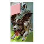Dog with Pail Tied to Tail Victorian Trade Card Business Card Template