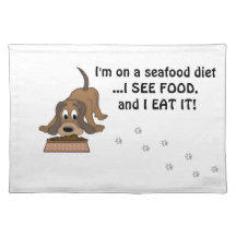 Doggie Humour-Cute Puppy+Dog Food Place Mat