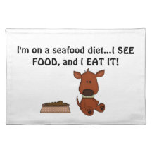 Doggie Humour-Cute Puppy+Dog Food Placemat
