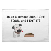 Doggie Humour-Cute Puppy+Dog Food Placemat