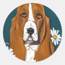 Doggie in the Daisies stickers