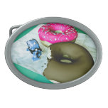 Doghnuts and Toy Robot Belt Buckle