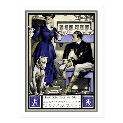 Dogs and Fashion, 1906 Postcard