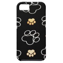Dogs footsteps patterns iPhone 5 case