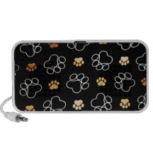 Dogs footsteps patterns notebook speakers