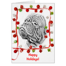 DOGUE DE BORDEAUX - Custom Holiday Card