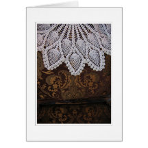 Doily and chair patterns card