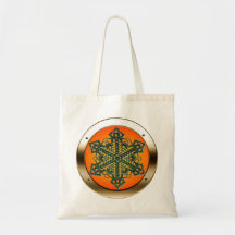 Doily in a Porthole Shopping Bag - Sunburst Satin