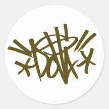 dolla brown tag sticker