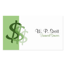 Dollar Signs Business Card