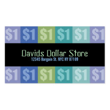 Dollar Store Business Cards