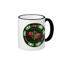 DOLLARS AND DICE POKER CHIP MUGS