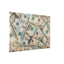 Dollars Background Canvas Print