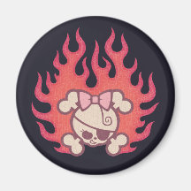 Dolly Flames Refrigerator Magnet