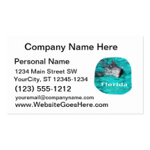 dolphin coming out of teal clear water florida business card templates