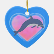 Dolphin Heart ornament
