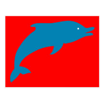 Dolphin Marine Mammals Fish Ocean Blue Animal Postcard