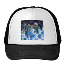 Dolphins and fractal crystals mesh hat