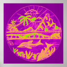 Dolphins Swimming Print