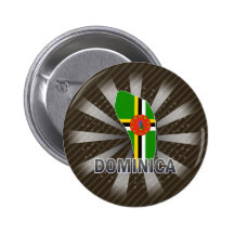 Dominica Flag Map 2.0 Pinback Buttons