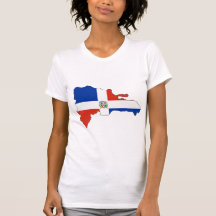Dominican Republic Flag Map full size T-shirt