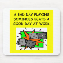 DOMINOES player Mousepads
