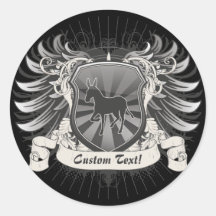 Donkey Crest Stickers