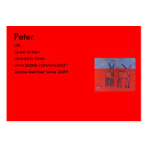 Donkeys, Peter, UK, Great Britain, sword42s Sto... Business Card