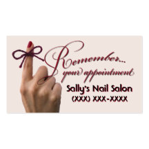 "don't forget to..." appointment cards business card templates